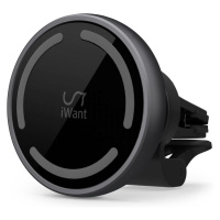 iWant Air MagSafe držák do auta s bezdrátovým nabíjením vesmírně šedý