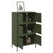 vidaXL Skříň highboard olivově zelená 68 x 39 x 113 cm ocel