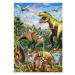 Dino Svět dinosaurů neon XL puzzle 100 dílků