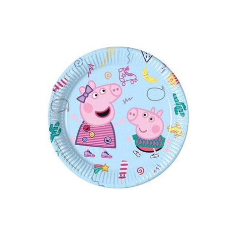 Papírové talíře prasátko Pepina - Peppa Pig, 23 cm, 8 ks GoDan