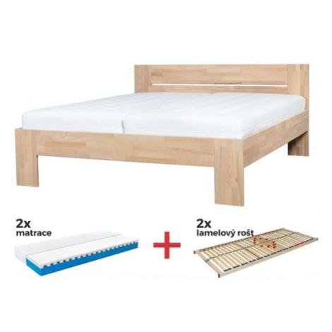 Set IDEAL postel vč. matrace a roštu FOR LIVING