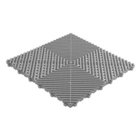 Swisstrax dlaždice modulární podlahy typu Ribtrax Pro 40×40 cm barva Pearl Silver stříbrná