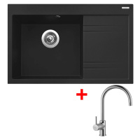 Sinks RIM 780 L Metalblack + Vitalia RIM 780 L Metalblack + Vitalia