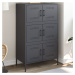 vidaXL Skříň highboard antracitová 68 x 39 x 113 cm ocel