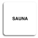 Accept Piktogram "sauna" (80 × 80 mm) (bílá tabulka - černý tisk bez rámečku)