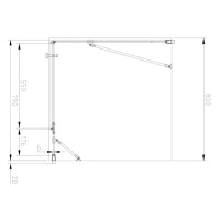 OMNIRES MANHATTAN sprchové dveře pro boční stěnu, 80 cm chrom / transparent /CRTR/ ADC80X-ACRTR