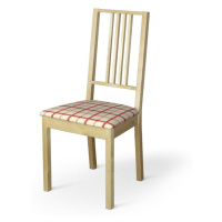 Dekoria Potah na sedák židle Börje, režný podklad,červená mřížka, potah sedák židle Börje, Avign