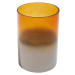 KARE Design Skleněná váza Glow - oranžová, 20cm