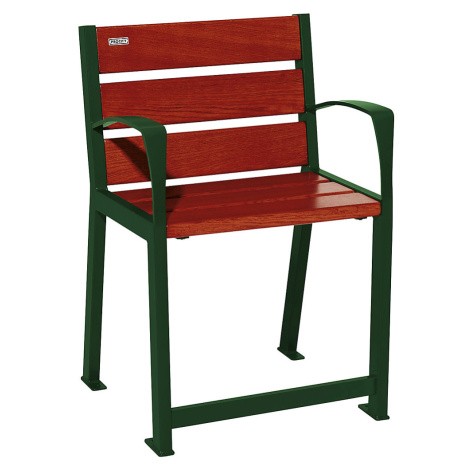 PROCITY Židle SILAOS® ze dřeva, pro seniory, mechová zelená, mahagon