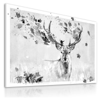 Obraz na plátně DEER DREAMS COLOR H různé rozměry Ludesign ludesign obrazy: 80x60 cm