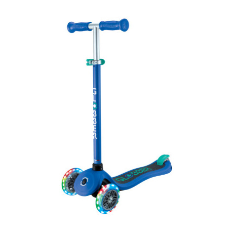 Globber Dětská tříkolová koloběžka Primo - svítící kola - modrá