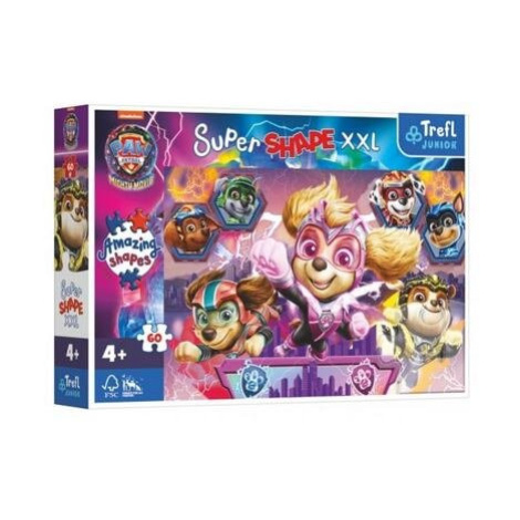 Puzzle Šťastní psi 60 XXL Super Shape Tlapková patrola/Paw Patrol Trefl