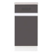 JAMISON, skříňka dolní 40 cm, levá, wolfram šedý, pracovní deska beton DOPRODEJ