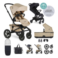 EASYWALKER Kombinovaný kočárek Jimmey Sand Taupe XXL AIR + RWS + Jackey Shadow Black