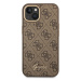 Guess GUHCP14SHG4SHW hard silikonové pouzdro iPhone 14 6.1" brown 4G Vintage Gold Logo