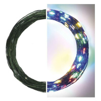 EMOS LED vánoční nano řetěz zelený, 15 m, venkovní i vnitřní, multicolor, časovač D3AM03