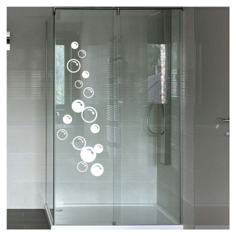 Samolepka na dveře od sprchy Ambiance Soap Bubbles, 30 x 80 cm