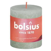 BOLSIUS rustikální svíčka mlhavě zelená 80 × 68 mm