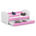 Ak furniture Dětská postel SMILE 140x70 cm růžová