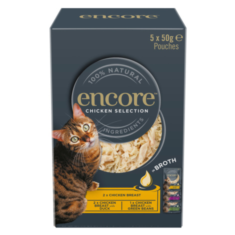 Encore Cat Pouch ve vývaru 20 x 50 g výhodné balení - výběr s kuřecím (3 druhy)