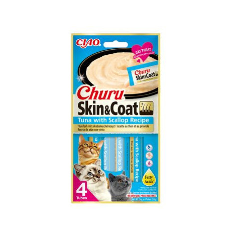 Churu Cat Skin&Coat Tuna with Scallop Recipe 4x14g