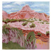 Ilustrace Pink mountain, Eleanor Baker, 40x40 cm