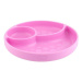 Dětský silikonový talíř 3-sekční růžový s přísavkou