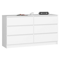 Ak furniture Komoda Rollo K 138,4 cm bílá matná