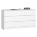 Ak furniture Komoda Rollo K 138,4 cm bílá matná