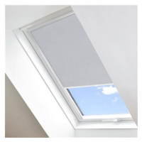 FOA Roleta Látková na střešní okna, světle šedá, LT 108, bílý profil, š 60,5 cm, v 100,5 cm