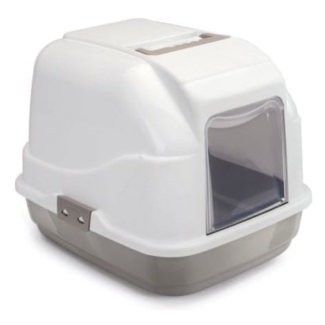 IMAC Krytý kočičí záchod s uhlíkovým filtrem a lopatkou, béžový 50