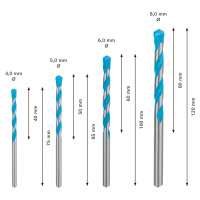 Sada víceúčelových vrtáků CYL-9 Bosch EXPERT MultiConstruction Dostupné varianty: 4dílná sada ví