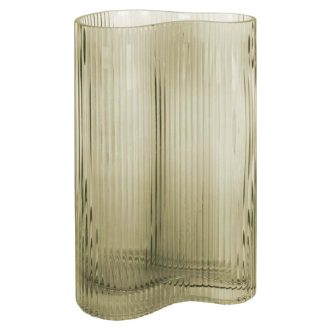 Zelená skleněná váza PT LIVING Wave, výška 27 cm