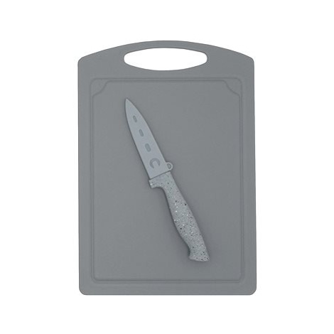 STEUBER 29×20 cm s nožem na loupání, šedá