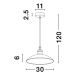 NOVA LUCE závěsné svítidlo SANGRO diamantové bílé sklo zlatý kov E27 1x12W 230V IP20 bez žárovky