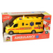 Auto sanitka žlutá na setrvačník 19cm ambulance na baterie Světlo Zvuk CZ