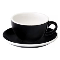 Loveramics Egg - Cappuccino 200 ml Cup and Saucer - Black