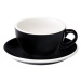 Loveramics Egg - Cappuccino 200 ml Cup and Saucer - Black