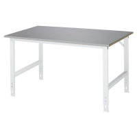 RAU Pracovní stůl, výškově přestavitelný, 760 - 1080 mm, deska z ušlechtilé oceli, š x h 1500 x 