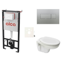 Cenově zvýhodněný závěsný WC set Alca do lehkých stěn / předstěnová montáž+ WC S-Line S-line Pro