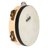 NINO Percussion NINO942 Single Row Headed Wood Tambourine 6” - Natural