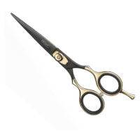 Eurostil 04499 Matt Black/Gold Scissors Razor Edge - nůžky na klasický střih, 5,5"