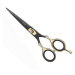 Eurostil 04499 Matt Black/Gold Scissors Razor Edge - nůžky na klasický střih, 5,5&quot;