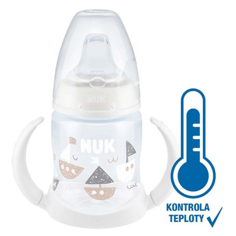 Nuk FC Lahvička na učení s kontrolou teploty, bílá 150 ml