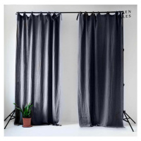 Tmavě šedý závěs 140x170 cm Night Time – Linen Tales