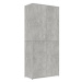 Botník betonově šedý 80×39×178 cm dřevotříska 802862