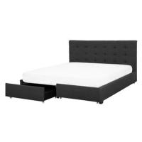 BELIANI postel s úložným prostorem LA ROCHELLE 180 × 200 cm, tmavě šedá