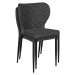 Norddan Designová jídelní židle Landers tmavě šedá