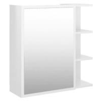Shumee Skříňka zrcadlová - bílá, vysoký lesk 62,5 × 20,5 × 64 cm, dřevotříska