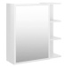 Shumee Skříňka zrcadlová - bílá, vysoký lesk 62,5 × 20,5 × 64 cm, dřevotříska